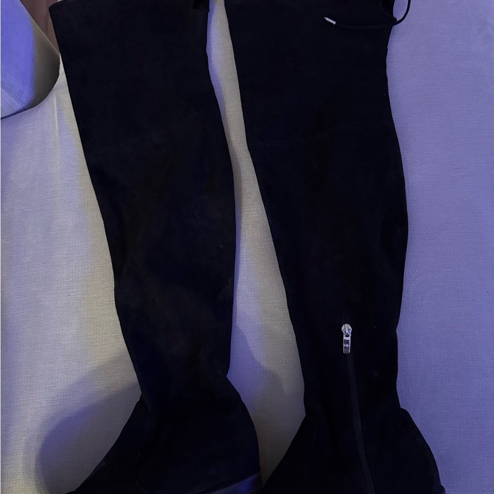 Marc Fisher Black Suede OTK Boots